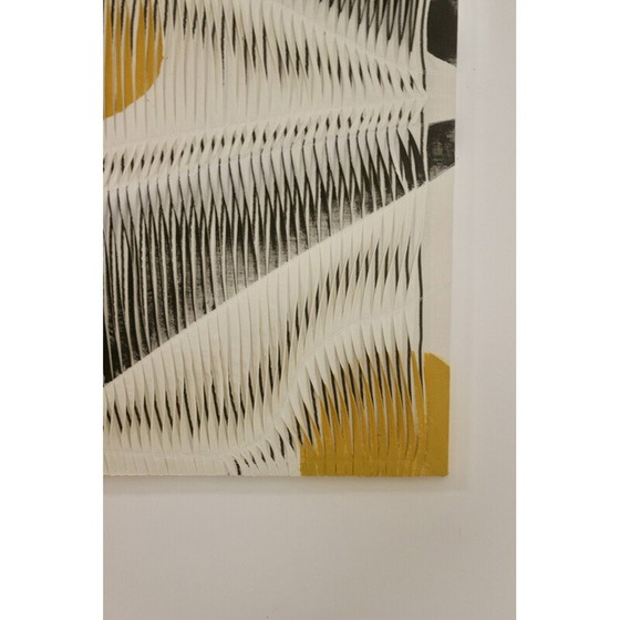 Image 1 of Vintage wave and relief effect painting