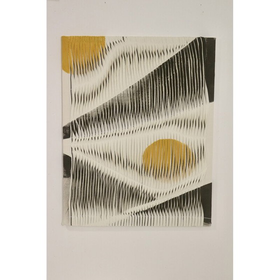 Image 1 of Vintage wave and relief effect painting