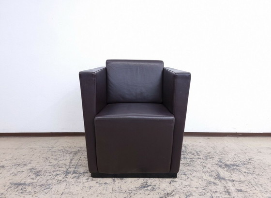 Image 1 of Walter Knoll Elton fauteuil en cuir Fauteuil en cuir véritable Fauteuil design en marron Conférence