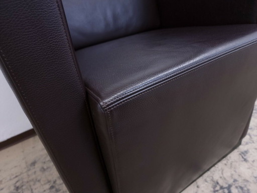 Walter Knoll Elton fauteuil en cuir Fauteuil en cuir véritable Fauteuil design en marron Conférence