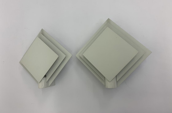 Image 1 of Set Of 2 Luminance Post Modern Minimalist Wall Lamps , 1980S