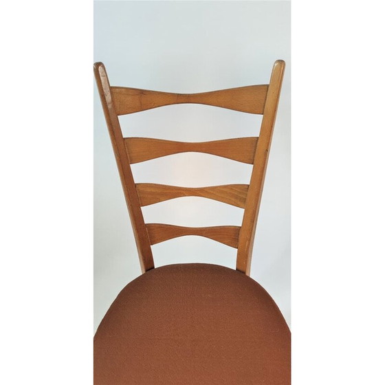 Image 1 of Pair of mid century dining chairs with high backrests by Ton, Czechoslovakia 1960s