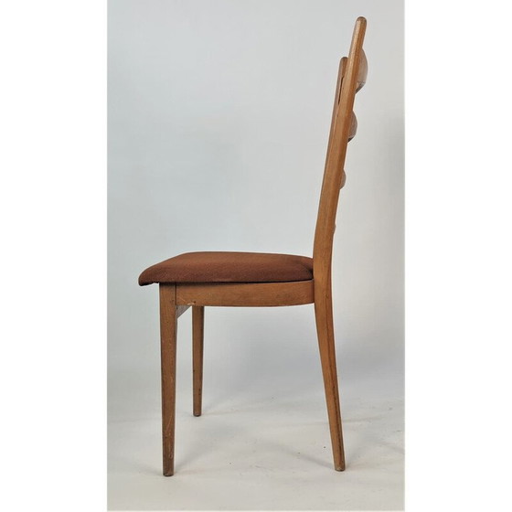 Image 1 of Pair of mid century dining chairs with high backrests by Ton, Czechoslovakia 1960s