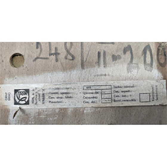 Image 1 of Pair of mid century dining chairs with high backrests by Ton, Czechoslovakia 1960s