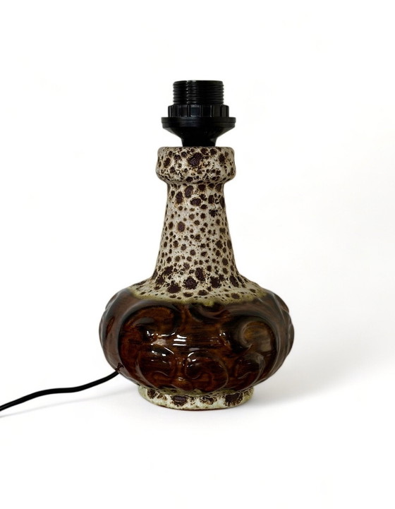 Image 1 of Vintage Fat Lava Table Lamp Mid - Century Ceramic Lamp