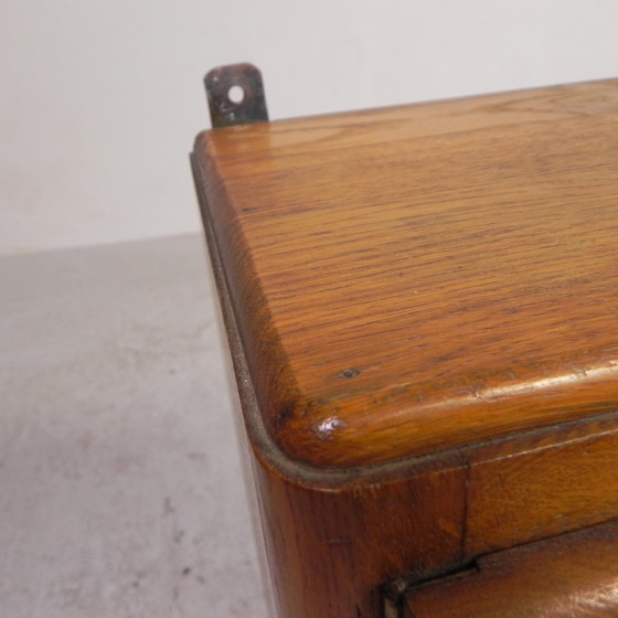 Image 1 of Wall Cabinet With 2 Doors With Figure Glass And 2 Drawers, 1950s