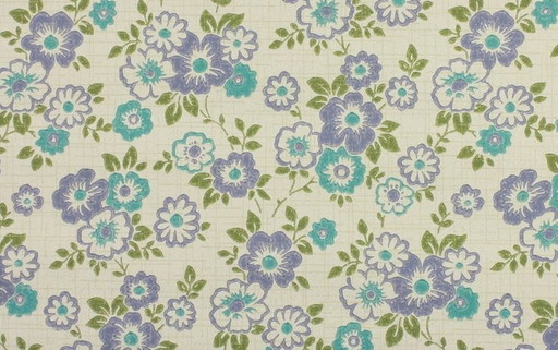 7075 Vintage 1970s Paper Wallpaper With Flowers