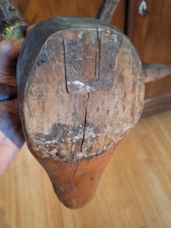 Image 1 of Solid Wood Deer Head With Real Antlers, Java, Indonesia