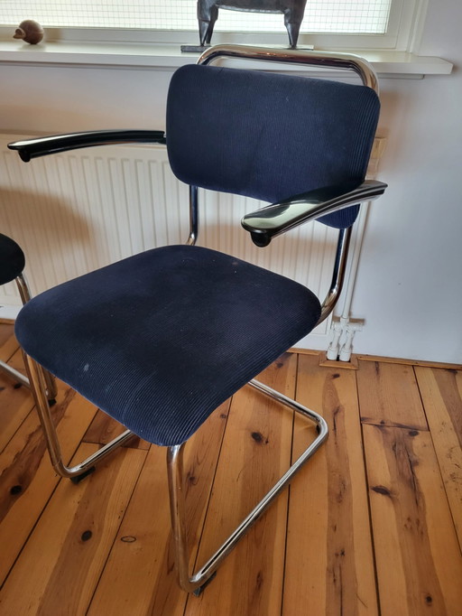 4x Gebr van der Stroom model Gispen 201 chair