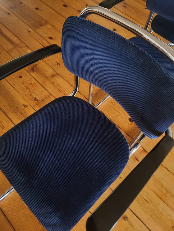 Image 1 of 4x Silla Gebr van der Stroom modelo Gispen 201