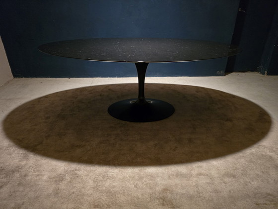 Image 1 of Knoll Tulip Table 198Cm Black Marquina Marble