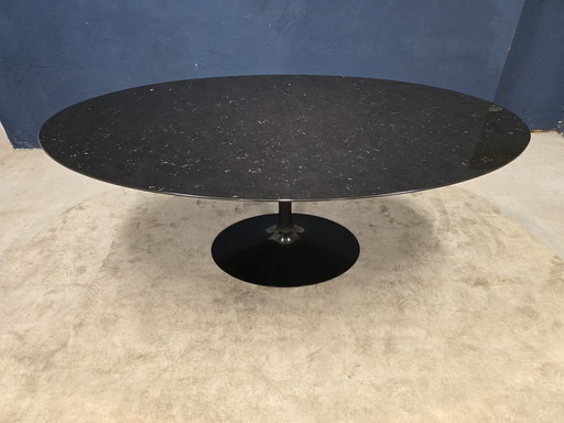 Knoll Tulip Table 198Cm Black Marquina Marble