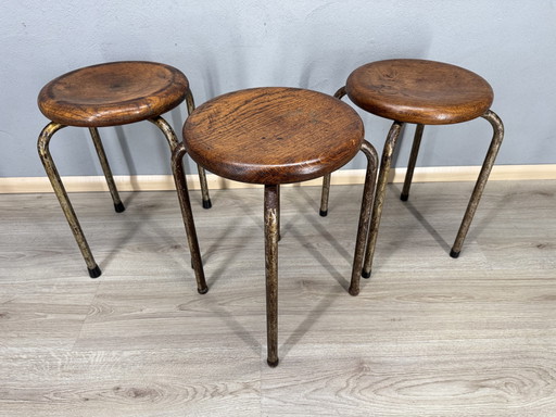 Three Industrial Stools