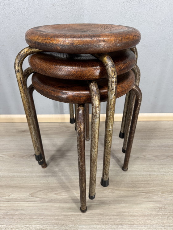 Image 1 of Three Industrial Stools