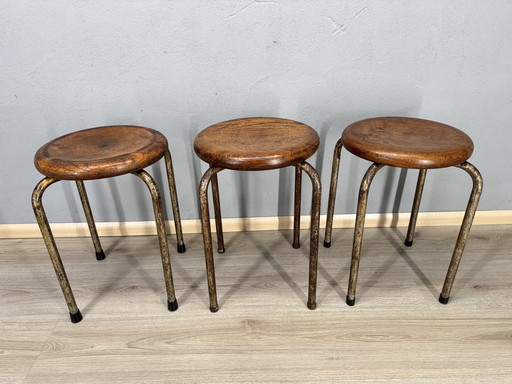 Three Industrial Stools