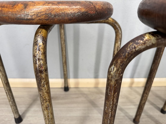 Image 1 of Three Industrial Stools