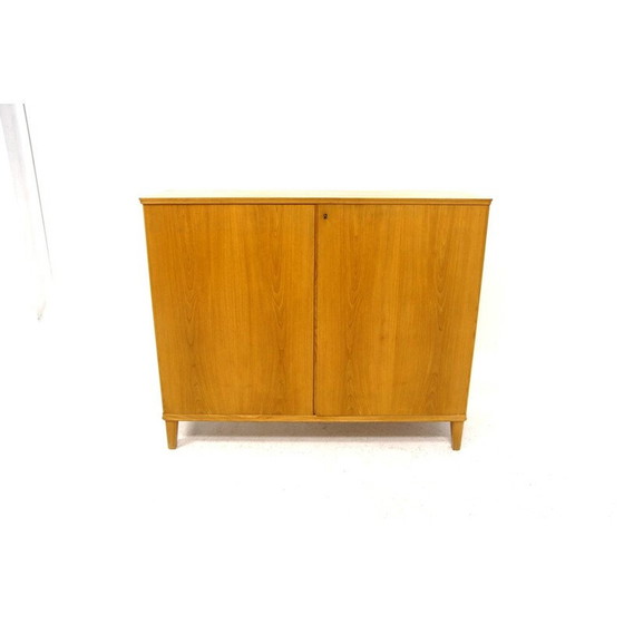 Image 1 of Scandinavian vintage elmwood cabinet, Sweden 1960