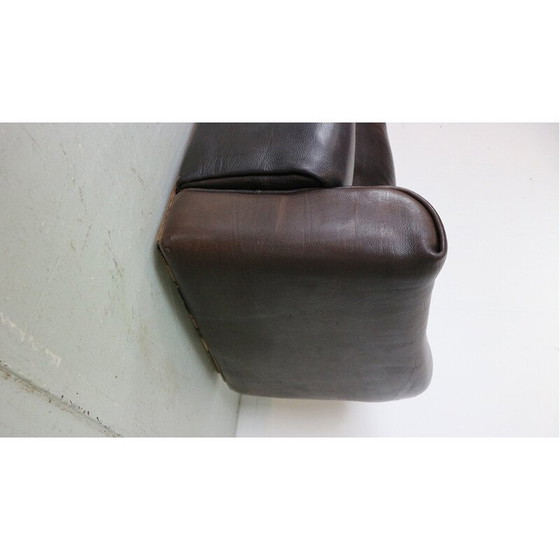 Image 1 of Vintage 2-seater sofa "DS-47" in dark brown buffalo leather for De Sede, Switzerland 1970