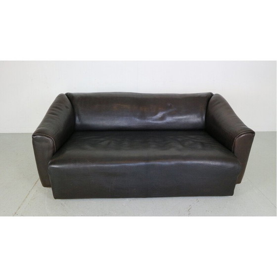 Image 1 of Vintage 2-seater sofa "DS-47" in dark brown buffalo leather for De Sede, Switzerland 1970