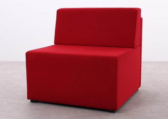 Image 1 of 2X Armchair König+Neurath Net.Work.Place Red