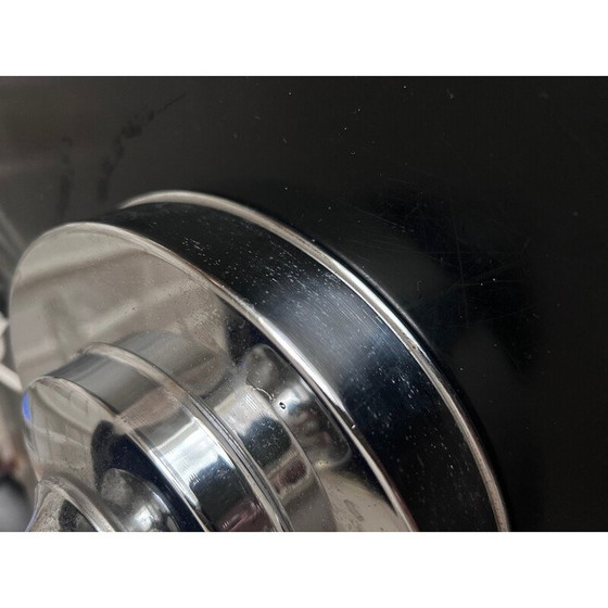 Image 1 of Lampada vintage in metallo cromato e lacca blu per Maison le Dauphin, 1970