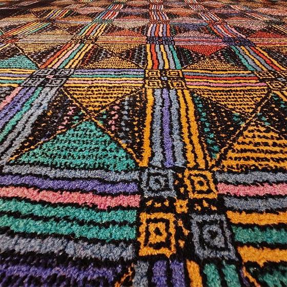 Image 1 of 1980S Geometric Rug "Palio" By Missoni For T&J Vestor In Pure Wool.