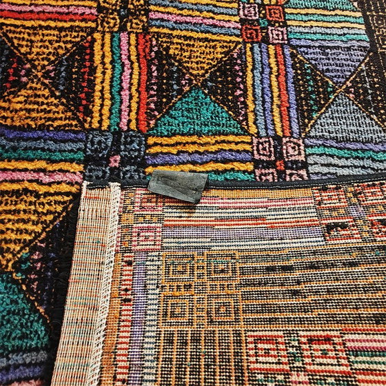 Image 1 of 1980S Geometric Rug "Palio" By Missoni For T&J Vestor In Pure Wool.
