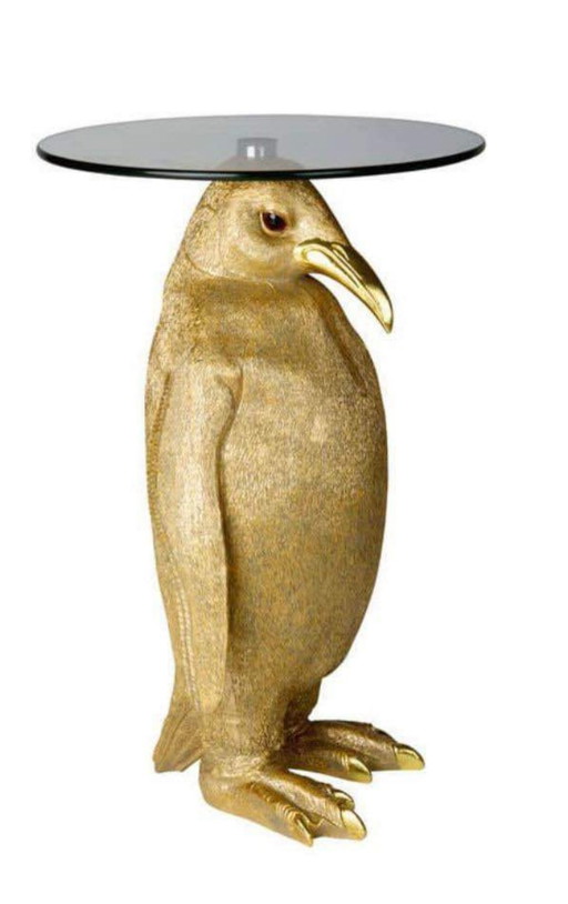 Polystone Art penguin side table