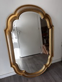 Miroir facetté de couleur or