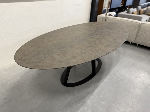 Harvink Fier Dining Room Table Oval 240x120 Iron Moss