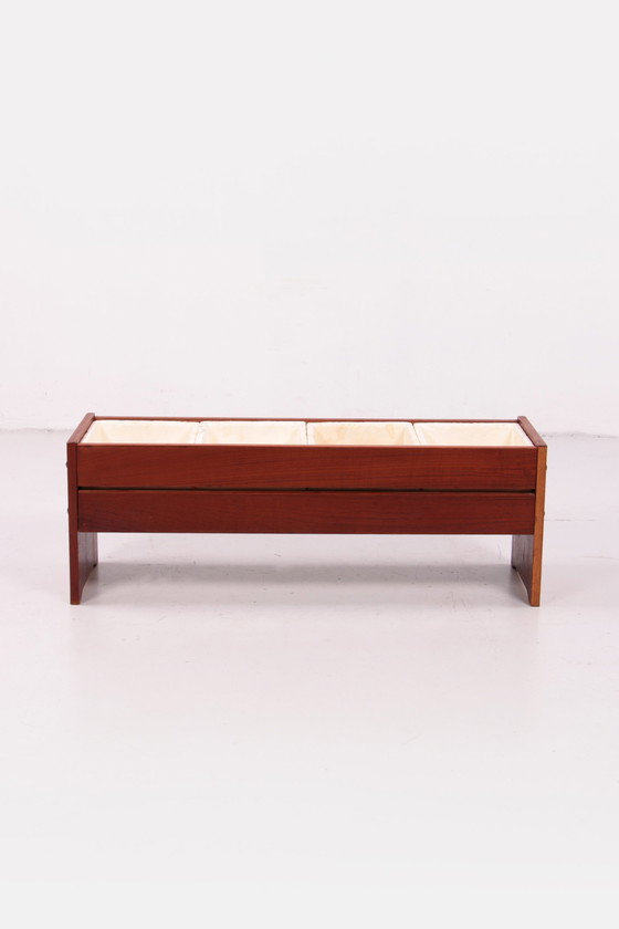 Image 1 of Jardinière design en teck de style bohème,1960 Danemark