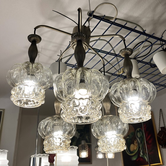 Image 1 of Mid-Century Modern Cascade Chandelier Veb Narva Leuchten, Germany, 1970S.