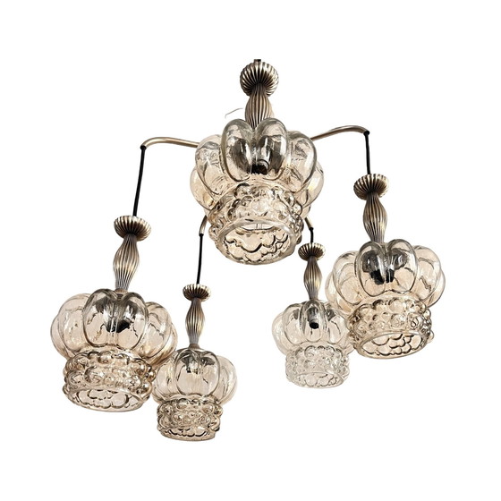 Image 1 of Mid-Century Modern Cascade Chandelier Veb Narva Leuchten, Germany, 1970S.