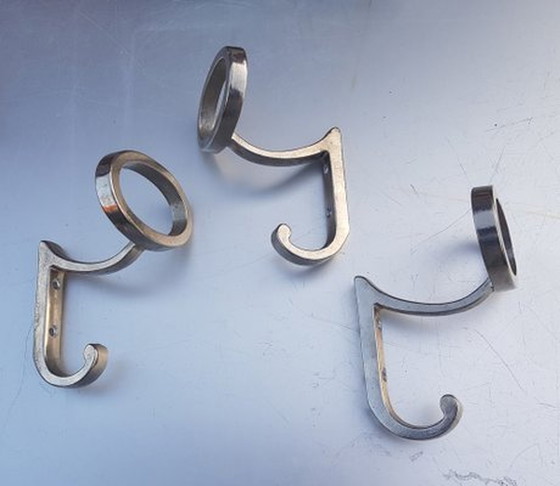 Image 1 of Vintage Space Age Alu Wall Hooks, 1970S, Set Of 3