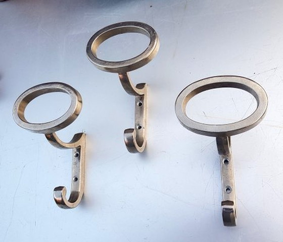 Image 1 of Vintage Space Age Alu Wall Hooks, 1970S, Set Of 3