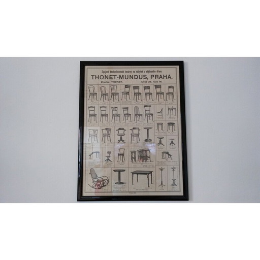 Póster de muebles vintage de Thonet, 1930