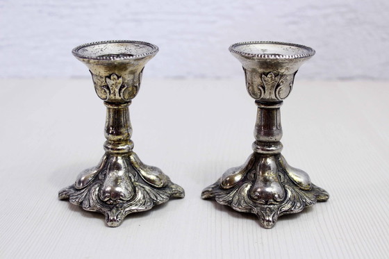 Image 1 of Pair Of Rococo Candleholders