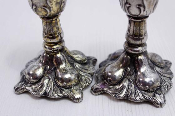 Image 1 of Pair Of Rococo Candleholders