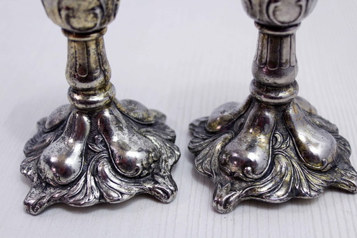 Pair Of Rococo Candleholders