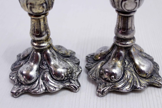 Image 1 of Pair Of Rococo Candleholders