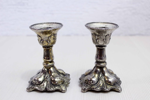 Pair Of Rococo Candleholders