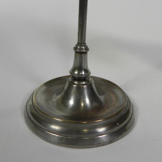 Image 1 of French Desk Lamp With Glass Shade, Adjustable, 1930s