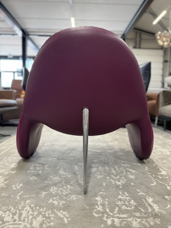 Image 1 of Leolux Sella armchair purple leather