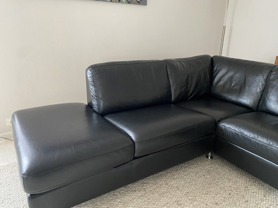 Image 1 of Montel Black Corner Sofa