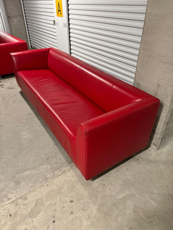 Image 1 of Gelderland 4800 3-Seater Sofa Red Leather