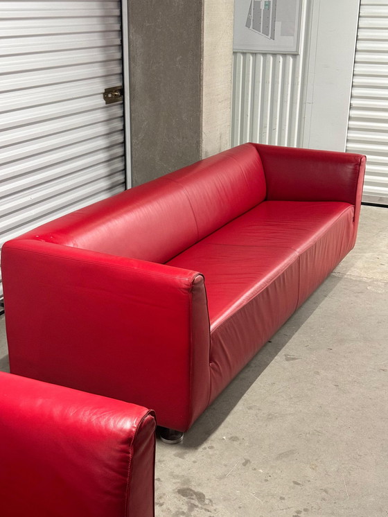 Image 1 of Gelderland 4800 3-Seater Sofa Red Leather