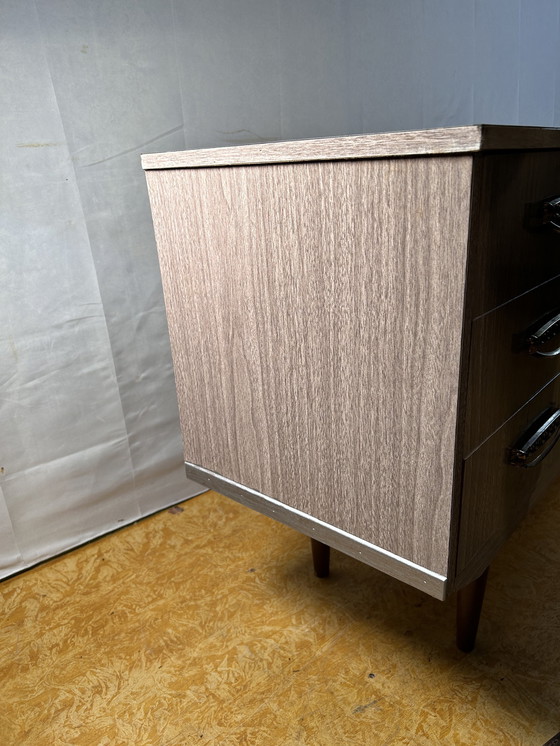 Image 1 of Credenza in stile italiano retrò vintage di metà secolo, in formica, design Old Hollywood, anni '50
