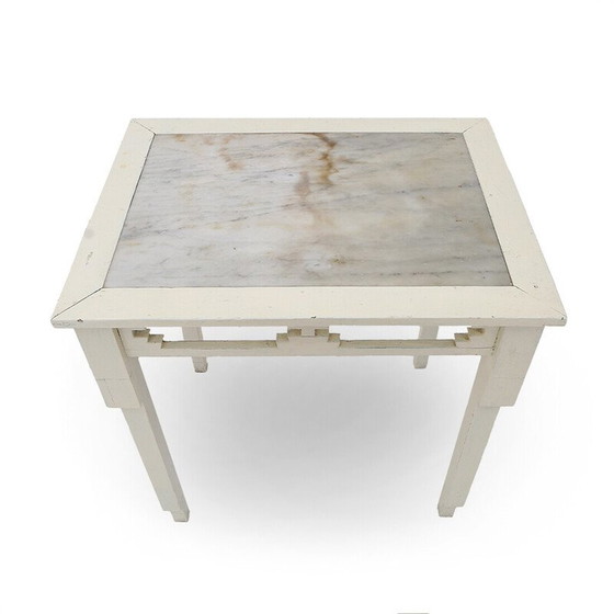 Image 1 of Pair of vintage consoles with marble top, 1930s
