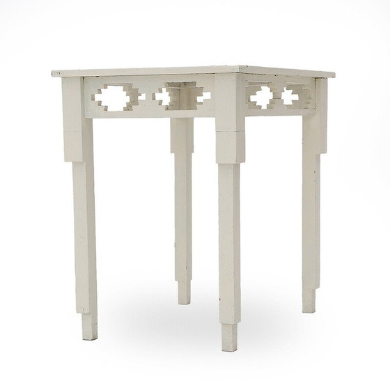 Image 1 of Pair of vintage consoles with marble top, 1930s