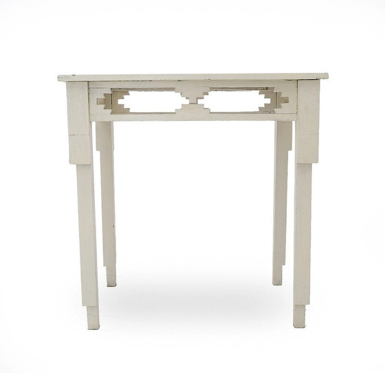 Image 1 of Pair of vintage consoles with marble top, 1930s